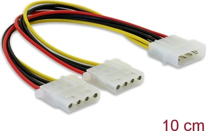 DeLOCK Stromadapter 4-Pin [IDE] Stecker auf 2x 4-Pin [IDE] Buchse, Y-Kabel