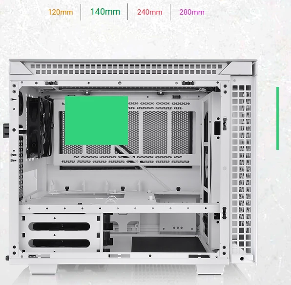 Thermaltake Divider 200 TG Snow Edition, weiß, Glasfenster