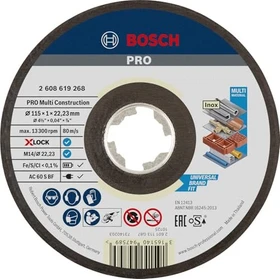 Bosch Professional X-LOCK MultiConstruction Trennscheibe, 115x1x22.23mm, 1 Stück