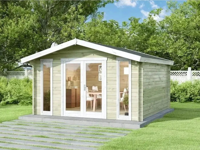 Alpholz Gartenhaus Mirko 380x272cm imprägniert natur