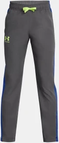Under Armour Sportstyle Woven Trainingshose lang castlerock/tech blue/morph green (Junior)