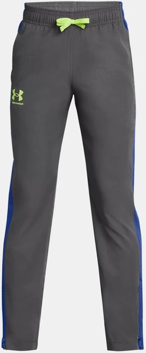 Under Armour Sportstyle Woven Trainingshose lang castlerock/tech blue/morph green (Junior)