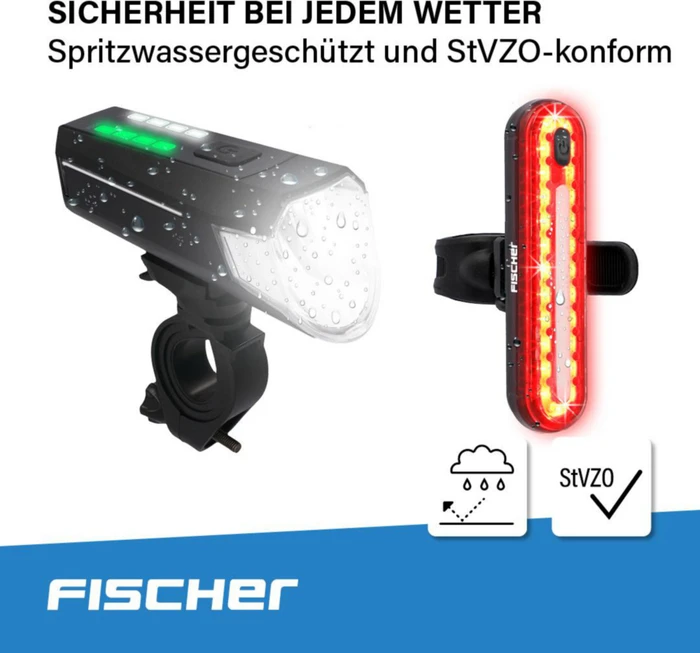 Fischer Akku-USB-LED 80 Lux Beleuchtungsset