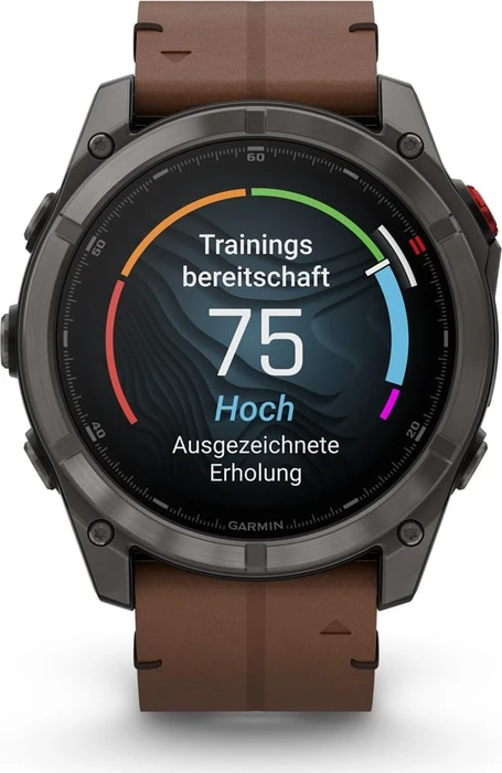 Garmin Fenix 8 Pro 51mm AMOLED carbon grey dlc titanium/chestnut leather