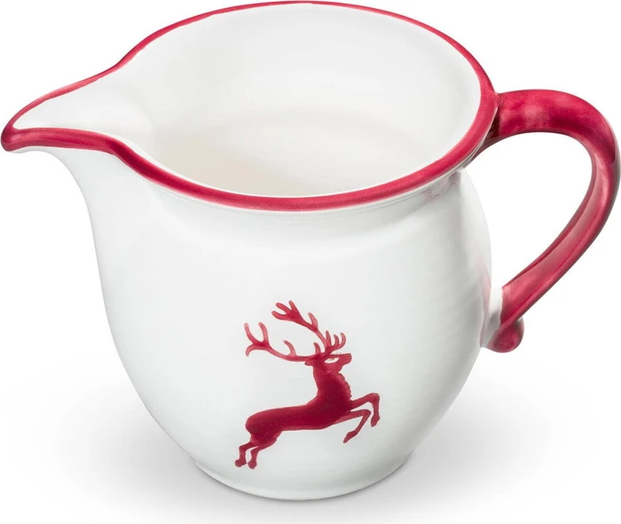 Gmundner Keramik Bordeauxroter Hirsch Milchkanne 500ml