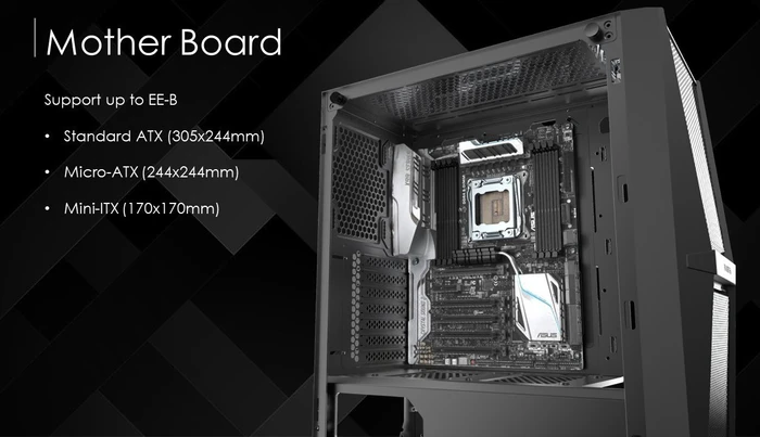 Raijintek Silenos MS, weiß, Glasfenster