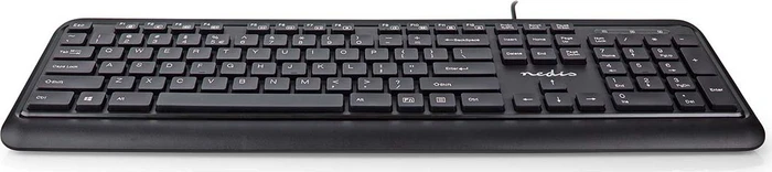 Nedis Multimedia Tastatur, schwarz, USB, US
