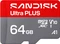 SanDisk Ultra PLUS R150 64GB Kit, UHS-I U1, A1, Class 10 Vorschaubild