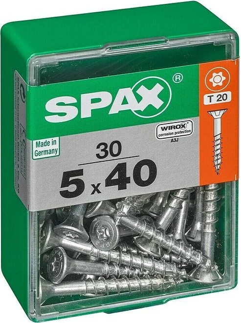 Spax WIROX A9J 4CUT T-STAR plus T20 Universalschraube, 5x40mm, 30 Stück
