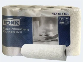 Tork Küchenrolle Toilettenpapier 3-lagig weiß, 4 Rollen