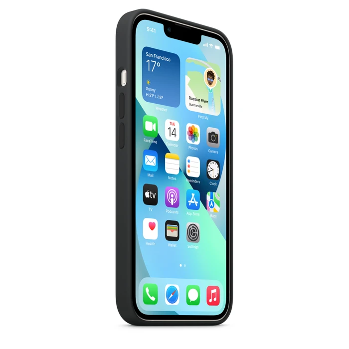 Apple Silikon Case mit MagSafe für iPhone 13 Mitternacht