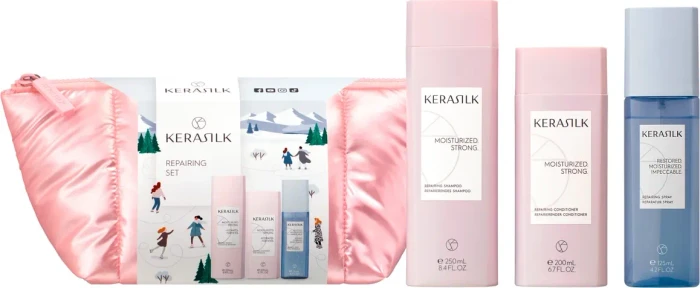 Kerasilk Repairing Shampoo 250ml + Conditioner 200ml + Spray 125ml Geschenkset