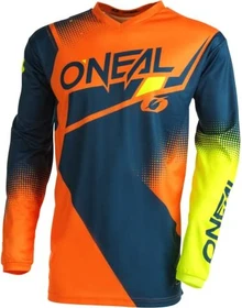 O'Neal Element Racewear V.22 Trikot langarm blau/orange/neon gelb (Herren)