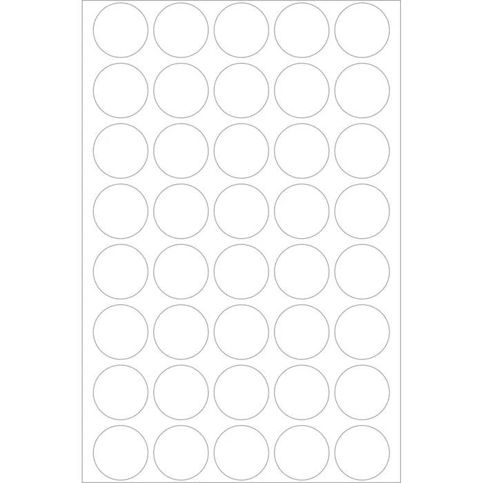 Herma Verschlussetiketten rund, 19mm, weiß, matt, 16 Blatt (640 Etiketten)