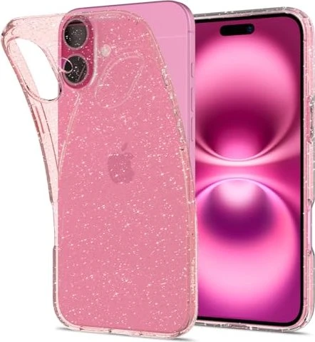 Spigen Liquid Crystal Glitter für Apple iPhone 16 Rose Quartz