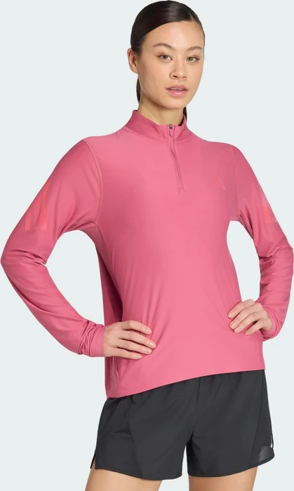 adidas Adi365 Iconic Running Half Zip Laufshirt langarm dual magenta (Damen)