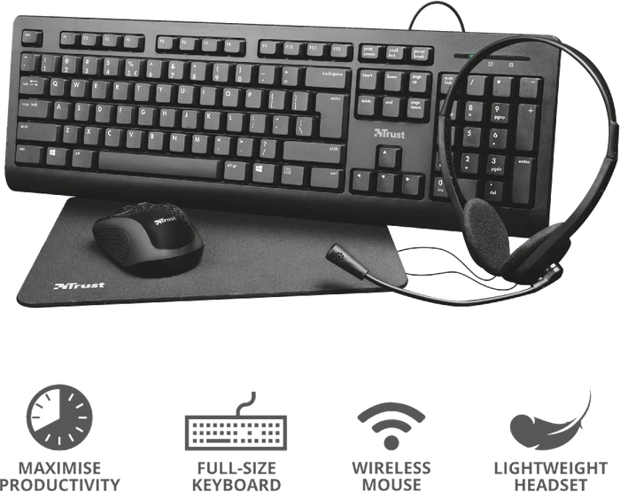 Trust Primo 4-in-1 Home Office Set, USB, DE