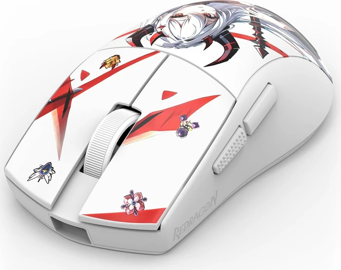 Redragon M916 EISA K1NG Pro 1K 3-Mode Wireless Gaming Mouse weiß/Anime Girl, USB/Bluetooth