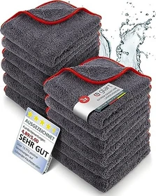 Glart Mikrofasertücher 600 GSM 40x40cm rot, 12 Stück