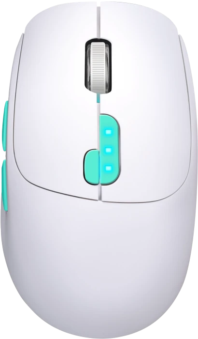 Defender Nitta MM-307 Wireless Optical Mouse weiß/türkis, USB/Bluetooth