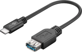goobay USB 3.0 Adapterkabel, USB-C 3.0 [Stecker] auf USB-A 3.0 [Buchse], 0.2m (67894)