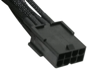 NZXT 6/8-Pin PCIe Verlängerung 45cm, sleeved schwarz