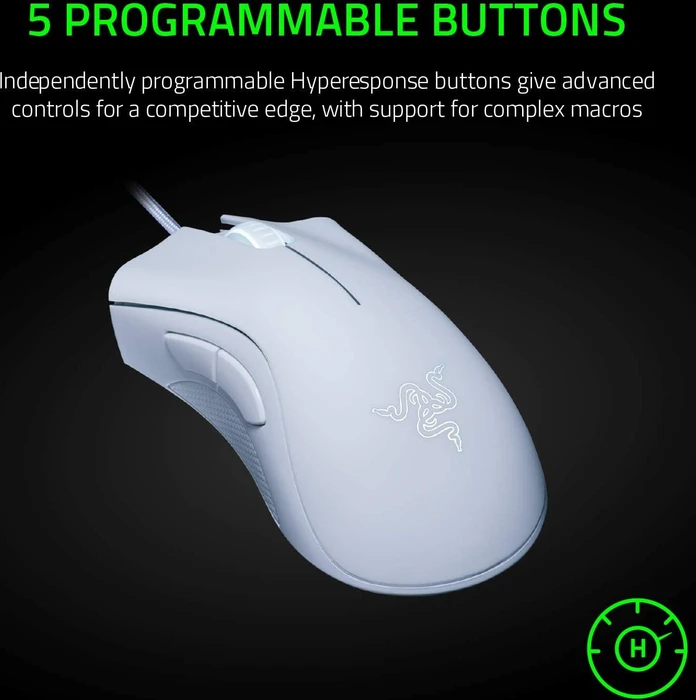 Razer DeathAdder Essential White Edition, weiß, USB