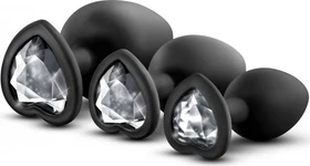 Blush Novelties Bling Plug-Set schwarz, 3-tlg.