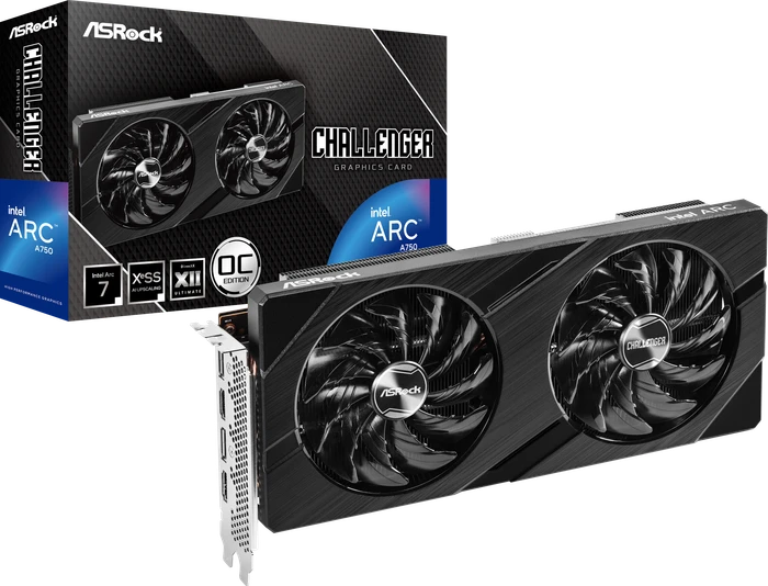 ASRock Arc A750 Challenger D 8GB OC, A750 CLD 8GO, 8GB GDDR6, 2x HDMI, 2x DP