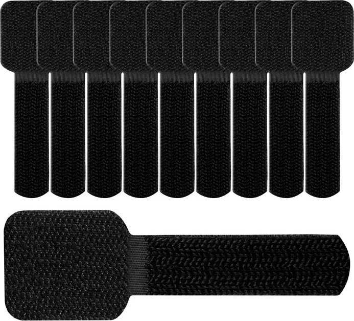 LABEL THE CABLE LTC Wall Klett-Kabelhalter, schwarz, 50er-Pack