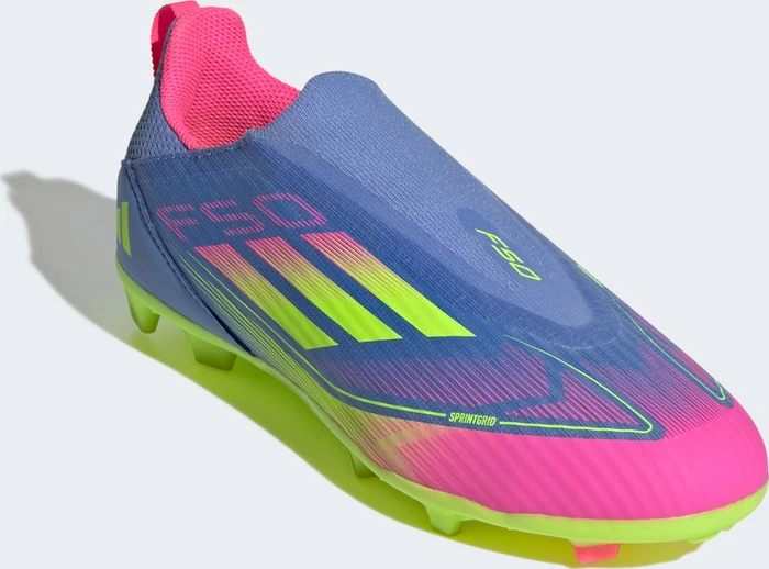 adidas F50 League Laceless FG/MG blue fusion/lucid lemon/lucid pink (Junior)