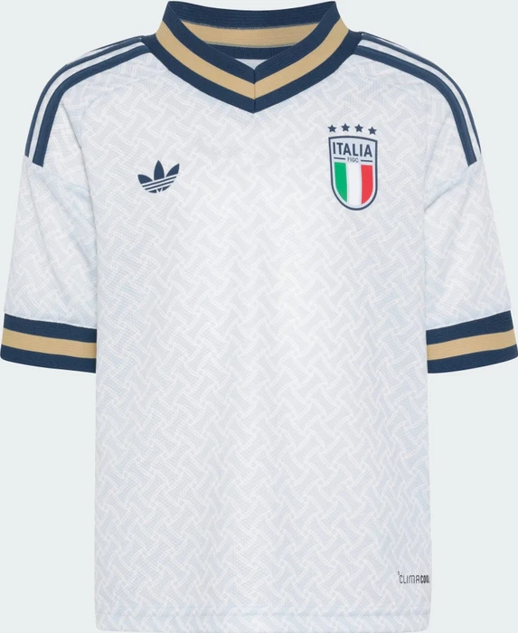 adidas Italien 2026 Auswärtsausrüstung kurzarm aeroblue (Junior)