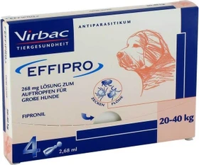 Virbac EFFIPRO Spot-On Antiparasitikum für große Hunde Pipetten, 4 Stück