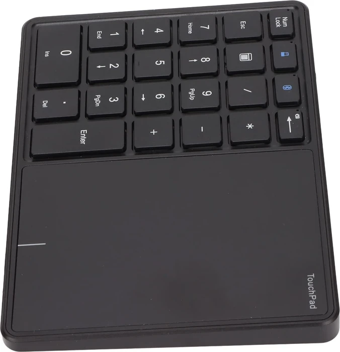 Zunate Wireless Numeric Keypad with Touchpad, schwarz, Bluetooth