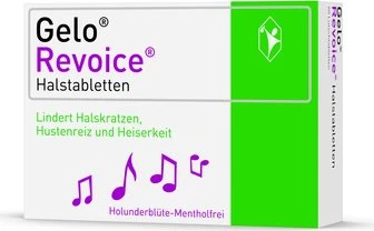 GeloRevoice Halstabletten Holunderblüten-Mentholfrei, 60 Stück