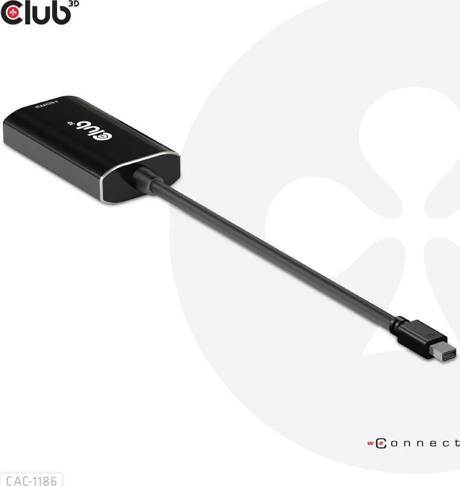Club 3D Mini DisplayPort 1.4/HDMI 2.1 Adapterkabel schwarz, 0.2m