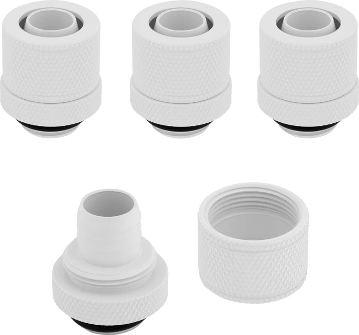 Corsair Hydro X Series XF Softline, Compression Fitting G1/4" auf 13/10mm, weiß, 4er-Pack
