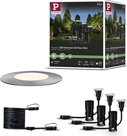 Paulmann Plug & Shine Floor Mini Erweiterungsset 2.5W Bodeneinbauleuchte silber, 3 Stück