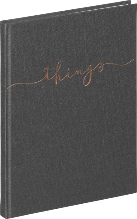 Pagna Things Notizbuch, A5, glatt, Hardcover, grau, 64 Blatt (26090-10)
