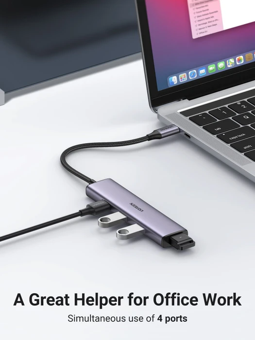 Ugreen Type-C Hub 4 ports, USB-C 3.0 [Stecker]