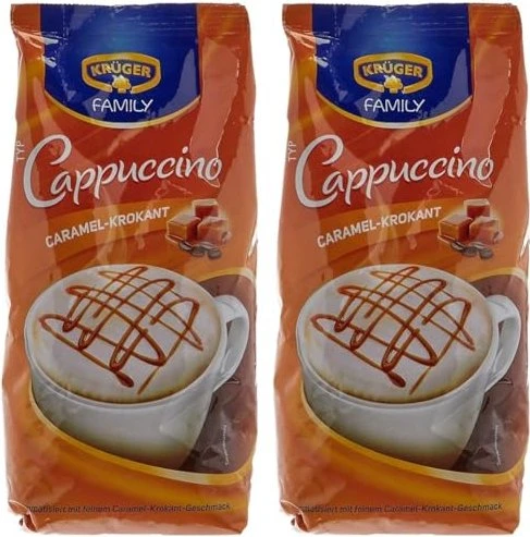Krüger Family Cappuccino Caramel-Krokant Löskaffee, 500g