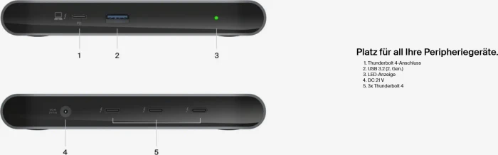 Belkin Connect Thunderbolt 4 5-in-1-Core-Hub, Thunderbolt 4 [Buchse]