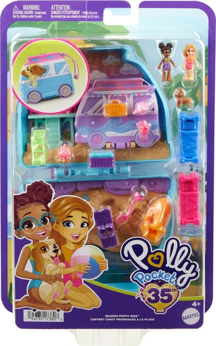 Mattel Polly Pocket - Urlaub am Hundestrand Schatulle