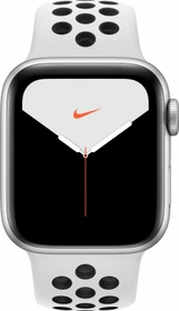 Apple Watch Nike Series 5 (GPS) 40mm Aluminium silber mit Sportarmband pure platinum/schwarz