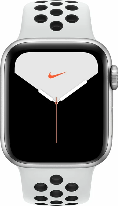 Apple Watch Nike Series 5 (GPS) 40mm Aluminium silber mit Sportarmband pure platinum/schwarz