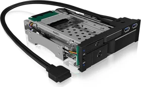 RaidSonic Icy Box IB-174SSK-U, 1x 5.25" Wechselrahmen auf 1x 3.5" und 1x 2.5", 2x USB 3.0
