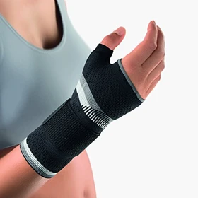 Bort Medical ManuBasic Plus Handgelenkbandage mit Daumeneinschluss links Größe S, 1 Stück