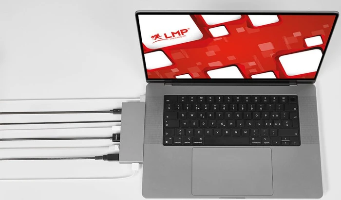 LMP USB-C Compact Dock 2, Space Gray, 2x Thunderbolt 4 [Stecker]