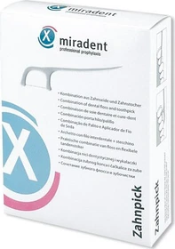 Miradent Zahnpick Zahnseide, 100 Stück