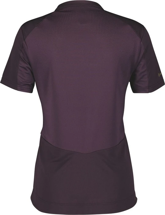 Scott Trail Flow Zip Trikot kurzarm dark purple/mud green (Damen)